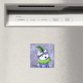 Mardi Gras Westie Magnet (In Situ (Geschirrspüler))