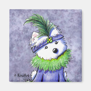 Mardi Gras Westie Magnet