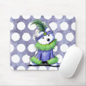 Mardi Gras Westie Mousepad (Mit Mouse)