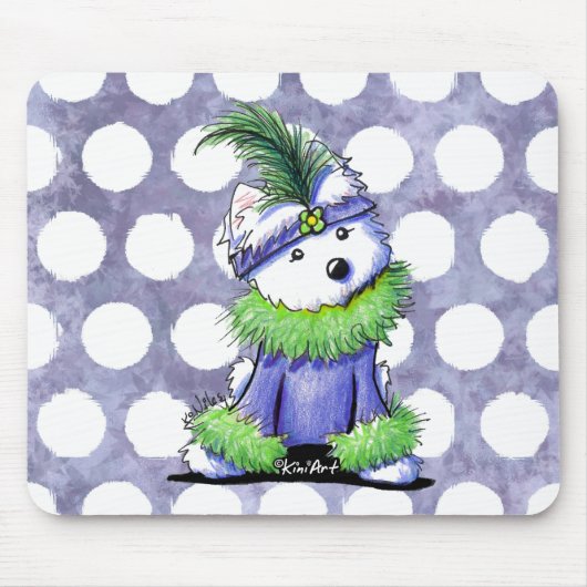 Mardi Gras Westie Mousepad (Vorne)