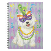 Mardi Gras Westie Notizblock (Vorderseite)