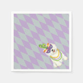 Mardi Gras Westie Serviette (Vorderseite)