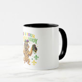 Mardi Gras Who's Your Goldendaddy" Golden Retrieve Tasse (VorderseiteRechts)