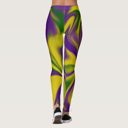 Mardi Gras Wirbel Leggings (Rückseite)