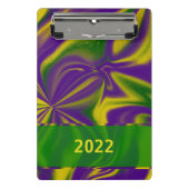 Mardi Gras Wirbel Mini Klemmbrett (Vorderseite)