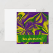 Mardi Gras Wirbel Mitteilungskarte (Vorne/Hinten)