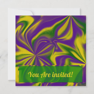 Mardi Gras Wirbel Mitteilungskarte