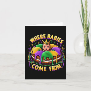 Mardi Gras, wo Bybies von King Cake 2 kommen Karte