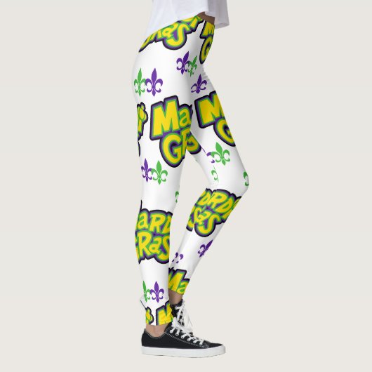 Mardi Gras Words Leggings (Rechts)
