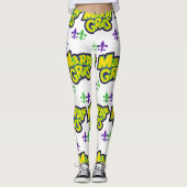 Mardi Gras Words Leggings (Vorderseite)