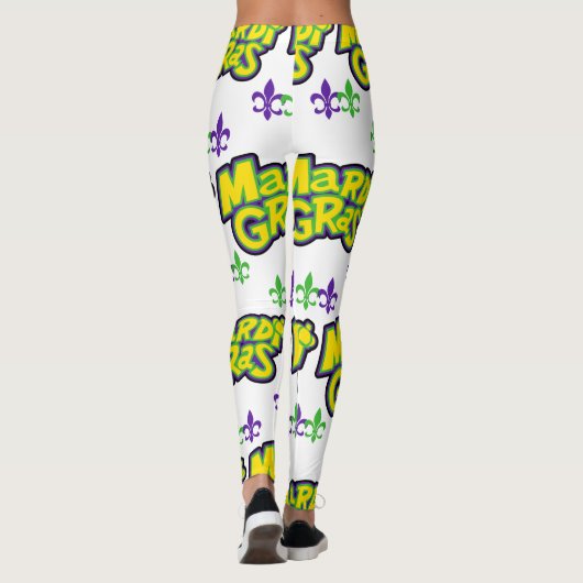 Mardi Gras Words Leggings (Rückseite)