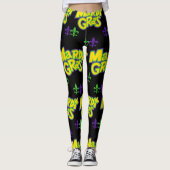 Mardi Gras Words Leggings (Vorderseite)