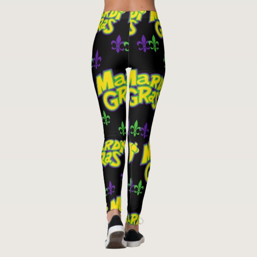 Mardi Gras Words Leggings (Rückseite)