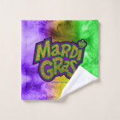 Mardi Gras words, SlipperyJoe, Kronen, LGBTQIA, Ga Badhandtuch Set (Waschlappen)