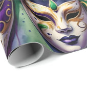 Mardi Gras Wrapping Paper Geschenkpapier (Rolleneckpunkt)