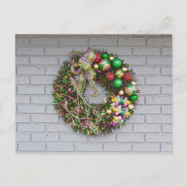 Mardi Gras Wreath Postkarte