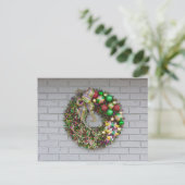 Mardi Gras Wreath Postkarte (Stehend Vorderseite)
