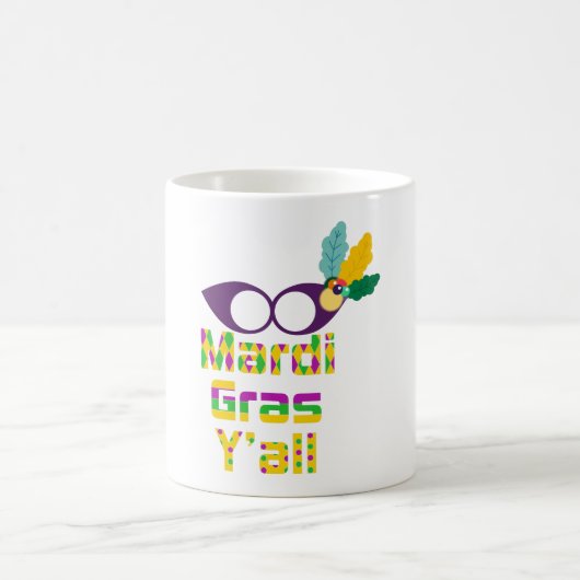 Mardi Gras Y'all Coffee Tasse (Mittel)