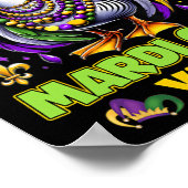 Mardi Gras Y'all Duck Fleur-de-lis Parade Poster (Ecke)