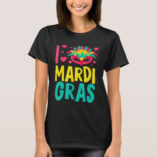 Mardi Gras Y'all feiert Party L Liebe Ma T-Shirt (Vorderseite)