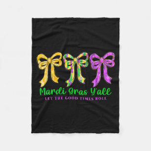 Mardi Gras Yall Lasst Die Guten Zeiten Rollen Coqu Fleecedecke