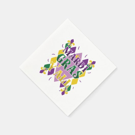 Mardi Gras Yall Street Party Carnival Geschenk Serviette (Ecke)