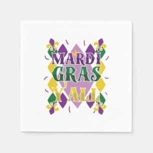Mardi Gras Yall Street Party Carnival Geschenk Serviette