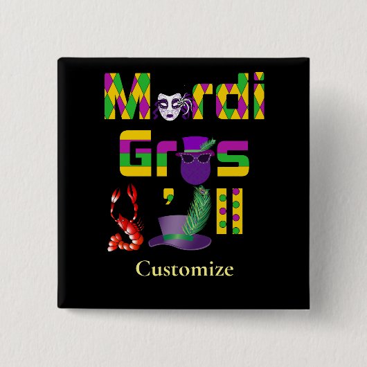 Mardi Gras Y'all Thunder_Cove Button (Vorderseite)