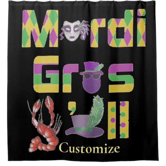 Mardi Gras Y'all Thunder_Cove Duschvorhang (Vorderseite)