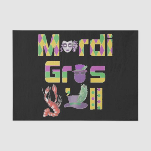 Mardi Gras Y'all Thunder_Cove Seidenpapier (Vorderseite)
