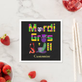 Mardi Gras Y'all Thunder_Cove Serviette (Beispiel)
