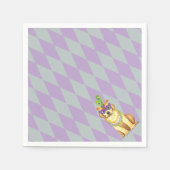 Mardi Gras YellowLab Serviette (Vorderseite)