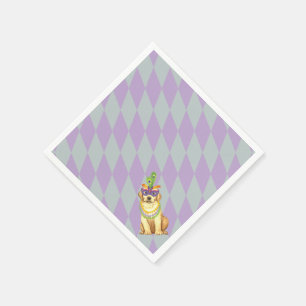 Mardi Gras YellowLab Serviette