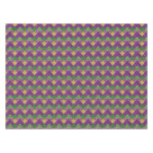 Mardi Gras Zick-Zack-Muster  Tischdecke (Vorderseite (Horizontal))