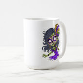 Mardi Gras Zombie Kaffeetasse (VorderseiteRechts)