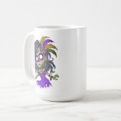 Mardi Gras Zombie Kaffeetasse (Vorderseite Links)