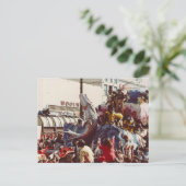 Mardi Gras Zulu Float Postkarte (Stehend Vorderseite)