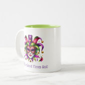 Mardi Gras Zweifarbige Tasse (Vorderseite Links)
