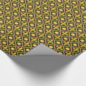 Mardi-Grasmuster mit goldenem Fleur-de-lis Geschenkpapier (Ecke)