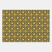 Mardi-Grasmuster mit goldenem Fleur-de-lis Geschenkpapier Set (Vorderseite 3)