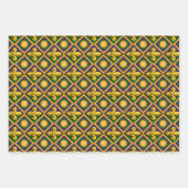 Mardi-Grasmuster mit goldenem Fleur-de-lis Geschenkpapier Set (Vorderseite 2)