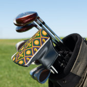 Mardi-Grasmuster mit goldenem Fleur-de-lis Golf Headcover (In Situ)