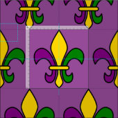 Mardi-Grasmuster Stoff (Kachel)