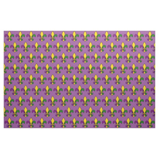 Mardi-Grasmuster Stoff (Fat Quarter (45,7 x 55,9 cm))