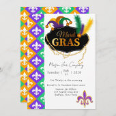 Mardi Grass Lilie Company Party Einladung (Vorne/Hinten)