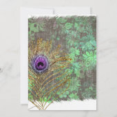 Mardi GrasTropical Lila Gemstone Geburtstagspartei Einladung (Rückseite)