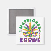 Mardi Graw Krewe Parco Tassino Party Magnet (Vorderseite/Rückseite)