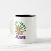 Mardi Graw Krewe Parco Tassino Party Zweifarbige Tasse (Vorderseite Links)