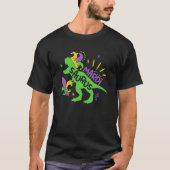 Mardi Grawr Dinosaur Mardi Gras T-Rex Dino Boys To T-Shirt (Vorderseite)