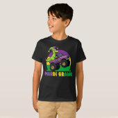 Mardi Grawr Monster Truck Dinosaur Mardi Gras T-Shirt (Vorne ganz)